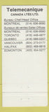 Matchbook Cover - Telemecanique Groupe Canada Montreal QC 30 Strike