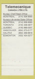 Matchbook Cover - Telemecanique Groupe Canada Montreal QC 30 Strike