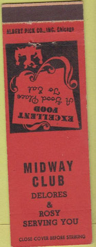 Matchbook Cover - Midway Club Delores Rosy