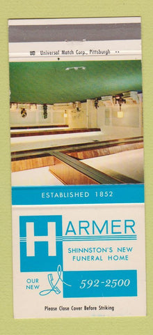 Matchbook Cover - Harmer Funeral Home Shinnston PA 30 Strike