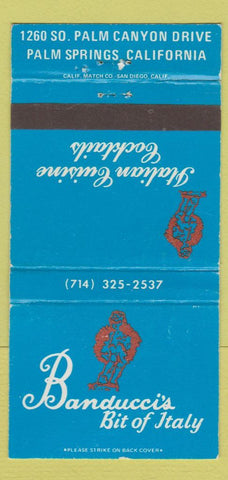 Matchbook Cover - Banducci's Bit of Italy Palm Springs CA WEAR 30 Strike