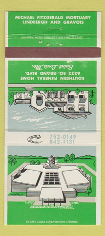 Matchbook Cover - Michael Fitzgerald Mortuary St Louis MO WEAR 30 Strike