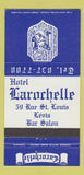 Matchbook Cover - Hotel Larochelle Levis QC 30 Strike