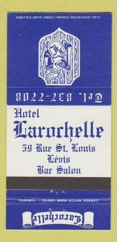 Matchbook Cover - Hotel Larochelle Levis QC 30 Strike