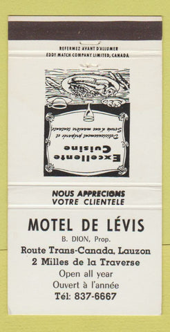 Matchbook Cover - Motel De Levis Lauzon QC 30 Strike