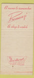 Matchbook Cover - Bomanzi Men's Clothes Lexington KY WEAR 30 Strike