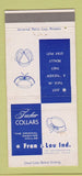 Matchbook Cover - Tucker Collars Fran Lou Memphis TN clothes WEAR 30 Strike