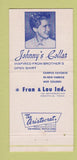 Matchbook Cover - Tucker Collars Fran Lou Memphis TN clothes WEAR 30 Strike