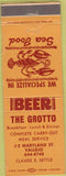 Matchbook Cover - The Grotto Vallejo CA WEAR lobster