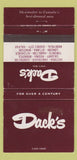 Matchbook Cover - Dack's Men's Clothes Canada Locations WEAR 30 Strike