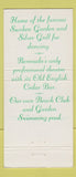 Matchbook Cover - The Bermudiana Hamilton Bermuda Hotel 30 Stick