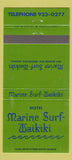 Matchbook Cover - Hotel Marine Surf Waikiki Hawaii 30 Strike