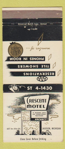 Matchbook Cover - Crescent Motel Jackson MI 30 Strike