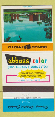 Matchbook Cover - Abbass Color Photography Moncton NB WEAR 30 Strike