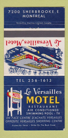 Matchbook Cover - Le Versailles Motel Montreal QC 30 Strike