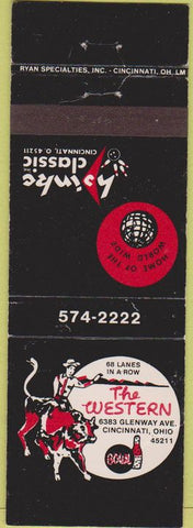 Matchbook Cover - The Western Bowling Cincinnati OH bowling WEAR