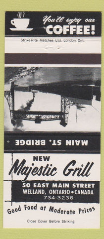 Matchbook Cover - New Majestic Grill Welland ON 30 Strike