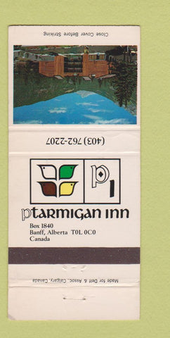 Matchbook Cover - Ptarmigan Inn Banff AB 30 Strike