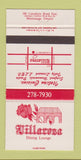 Matchbook Cover - Villarosa Restaurant Mississauga ON 30 Strike