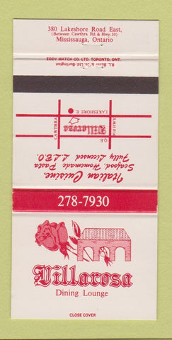 Matchbook Cover - Villarosa Restaurant Mississauga ON 30 Strike