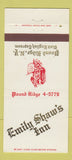 Matchbook Cover - Emily Shaw's Inn Pound Ridge NY 30 Strike