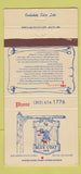 Matchbook Cover - Blue Coat Inn Dover DE WEAR 30 Strike
