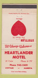 Matchbook Cover - Heartlander Motel Stettler AB 30 Strike