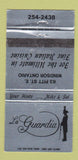 Matchbook Cover - La Guardia Windsor ON WEAR 30 Strike