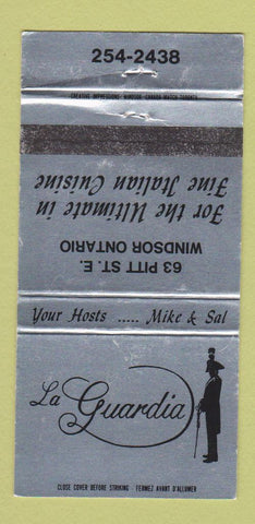 Matchbook Cover - La Guardia Windsor ON WEAR 30 Strike