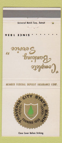 Matchbook Cover - Traverse City State Bank MI 30 Strike