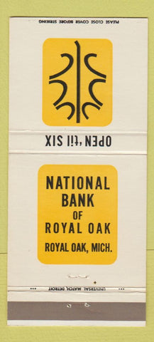 Matchbook Cover - National Bank of Royal Oak MI 30 Strike