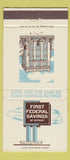 Matchbook Cover - First Federal Savings Detroit MI 30 Strike