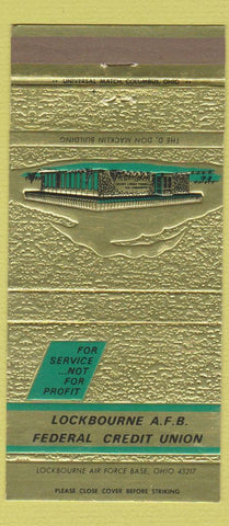 Matchbook Cover - Lockbourne Air Force Base Credit Union OH 30 Strike