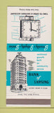 Matchbook Cover - Bank of Lansing MI 30 Strike