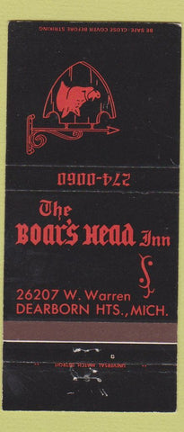 Matchbook Cover - Boar's Head Inn Dearborn Heights MI WEAR 30 Strike
