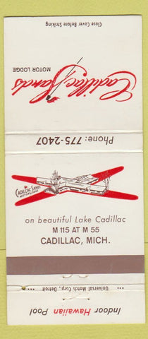Matchbook Cover - Cadillac Sands Motor Lodge Cadillac MI 30 Strike
