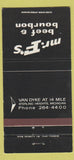Matchbook Cover - Mr. F's Beef & Bourbon Sterling Heights MI 30 Strike