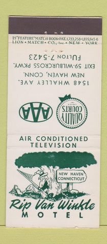 Matchbook Cover - Rip Van Winkle Motel  21 Strike Feature