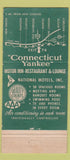 Matchbook Cover - Connecticut Yankee Motor Inn Niantic CT 30 Strike