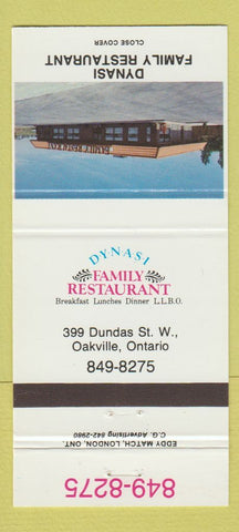 Matchbook Cover - Dynasi Family Restaurant Oakville ON 30 Strike