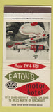 Matchbook Cover - Eaton's Motor Hotel Hamilton OH 30 Strike