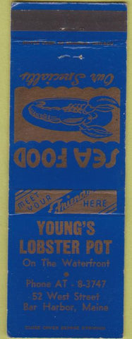 Matchbook Cover - Young's Lobster Pot Bar Harbor ME