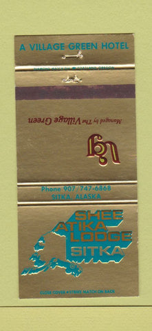 Matchbook Cover - Shee Atika Lodge Sitka AK 30 Strike