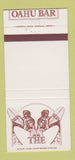 Matchbook Cover - The Oahu Bar Hawaii surfing 30 Strike