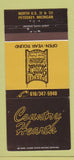 Matchbook Cover - Country Hearth Restaurant Petoskey MI 30 Strike