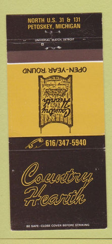Matchbook Cover - Country Hearth Restaurant Petoskey MI 30 Strike