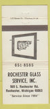 Matchbook Cover - Rochester Glass Service MI WEAR 30 Strike