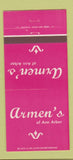Matchbook Cover - Armen's of Ann Arbor MI 30 Strike