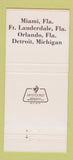 Matchbook Cover - Bodega Steaks Miami Orlando FL Detroit MI 30 Strike