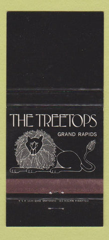 Matchbook Cover - The Treetops Grand Rapids MI lion 30 Strike